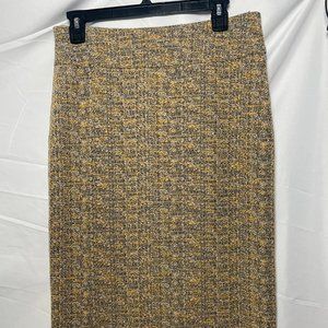 Soho Apparel Ltd. Skirt Womens Size small Black Yellow Knit Pencil Midi Stretch
